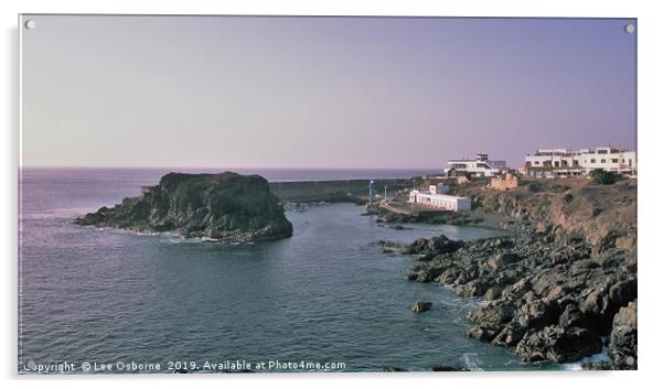 Harbour at El Cotillo, Fuerteventura, Canary Islan Acrylic by Lee Osborne