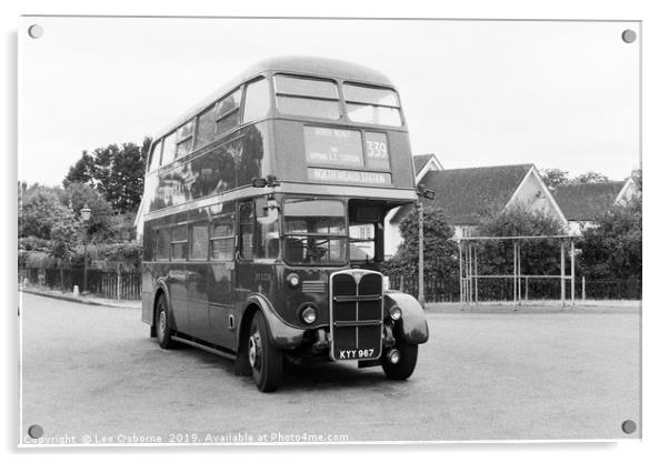 Vintage Classic London Bus Acrylic by Lee Osborne