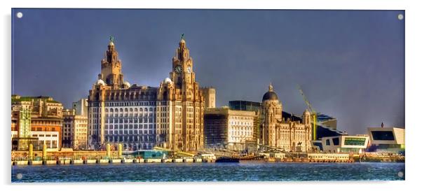 The city of liverpool Acrylic by sue davies