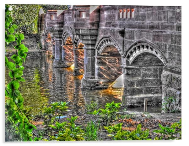 bridge stanley park liverpool Acrylic by sue davies