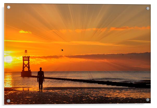 gormley sunset Acrylic by sue davies