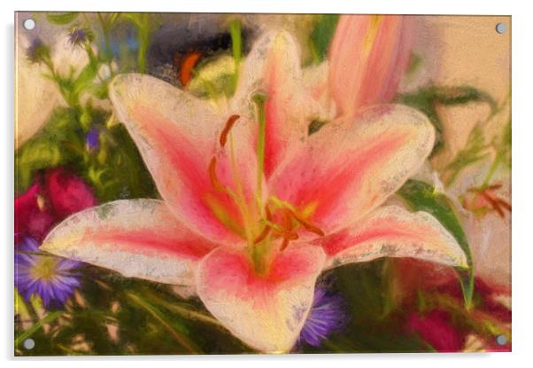 lovely lily Acrylic by sue davies