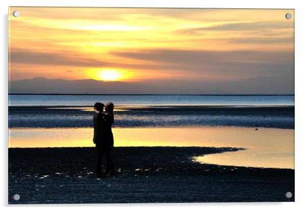 sunset romance Acrylic by sue davies