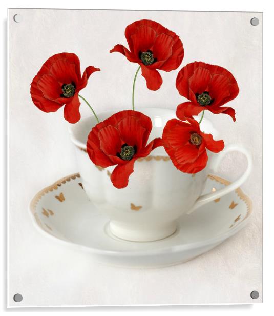 cup of poppy's Acrylic by sue davies