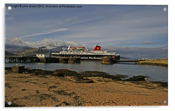 The Arran ferry Acrylic by jane dickie