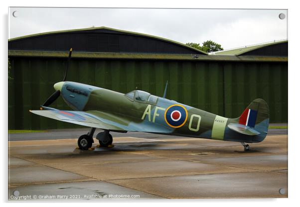 Scramble at Duxford: Spitfire Mark VB Acrylic by Graham Parry