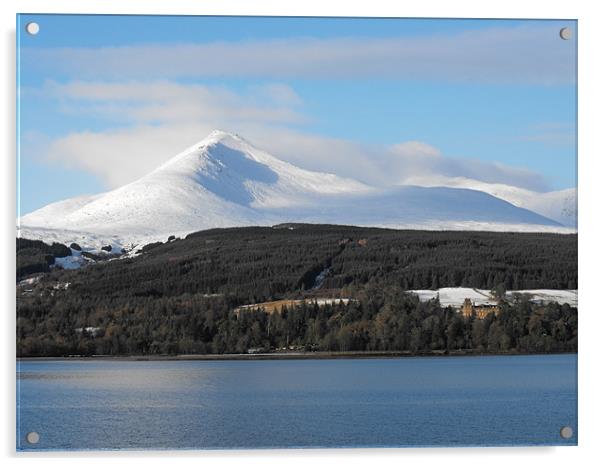 Arran in Winter Acrylic by Jill Bain