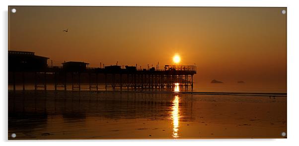 Sunrise Over Paignton Acrylic by Paul Mirfin