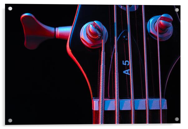 Electric bass guitar Acrylic by Josep M Peñalver