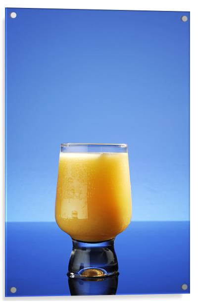 orange juice drink Acrylic by Josep M Peñalver