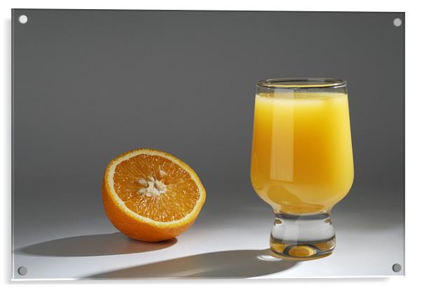 orange juice drink Acrylic by Josep M Peñalver