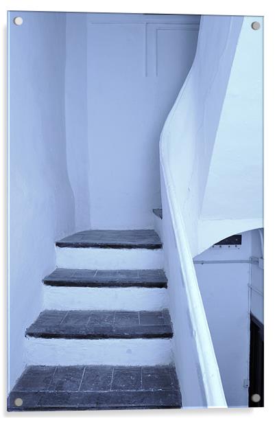 blue stair Acrylic by Josep M Peñalver