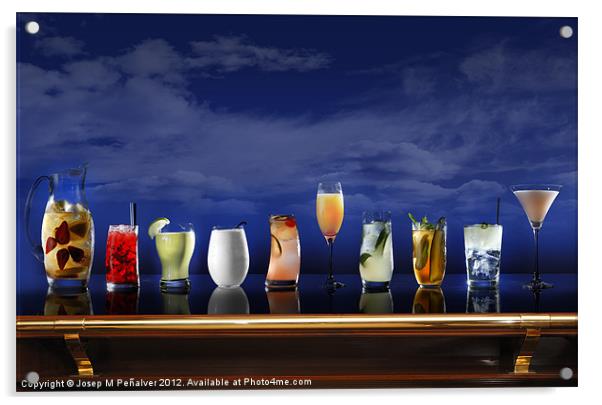 Cocktail selection Acrylic by Josep M Peñalver