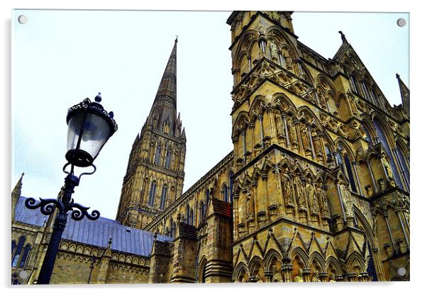 Salisbury Cathedral Acrylic by Oliver Firkins