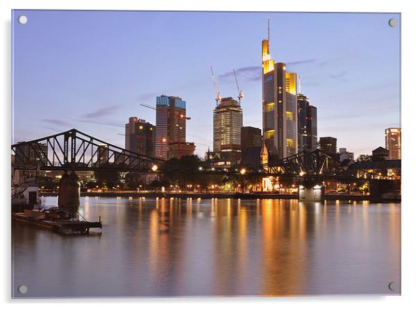 Frankfurt by Night Acrylic by Oliver Firkins