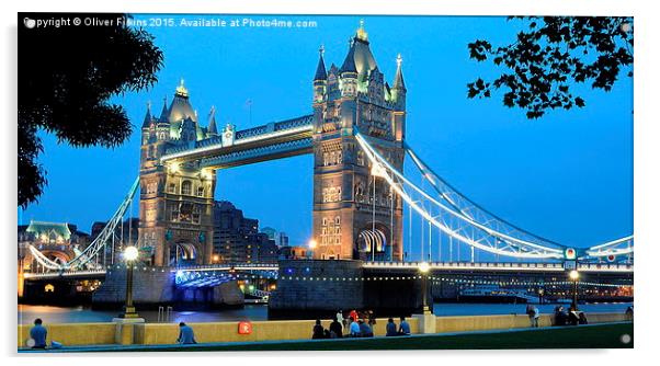  Tower Bridge Acrylic by Oliver Firkins