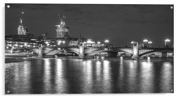 Southwark Bridge Acrylic by Clive Eariss