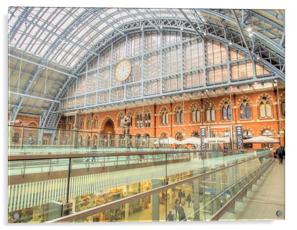 St Pancras Station London Acrylic by Clive Eariss