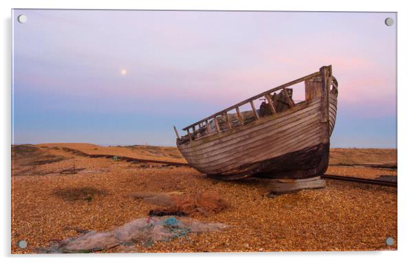 Old Fishing Boat Dungeness Acrylic by Clive Eariss