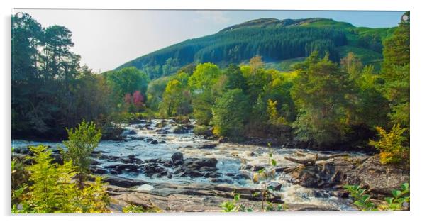 Wild Scotland River Acrylic by Clive Eariss