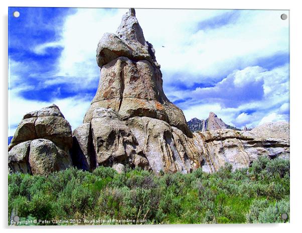 Rock Formation Acrylic by Peter Castine