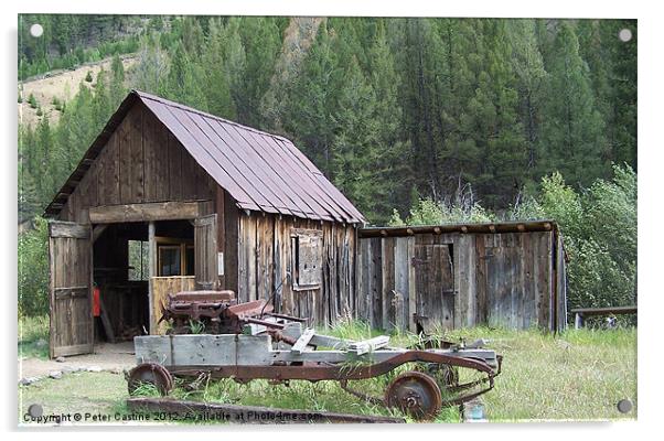 Old Building Acrylic by Peter Castine