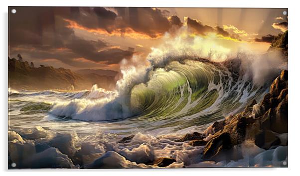 High Tide Sunset Acrylic by Brian Tarr