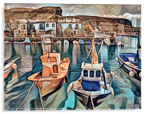 Puerto del Mogan Gran Canaria Acrylic by Brian Tarr