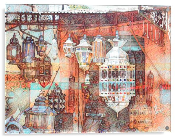 Moroccan Lanterns Acrylic by Brian Tarr