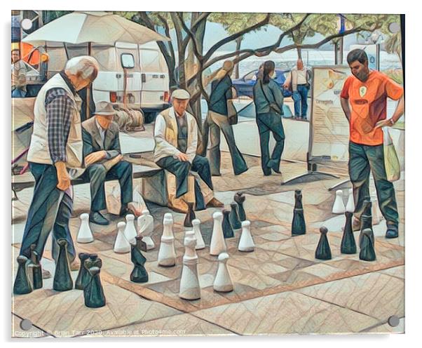The Chess Players Acrylic by Brian Tarr