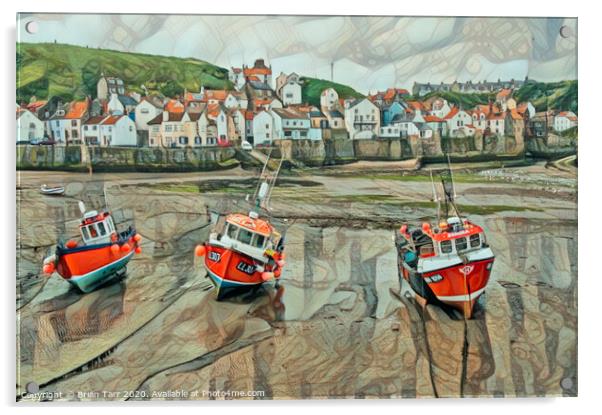 Staithes seafront Acrylic by Brian Tarr