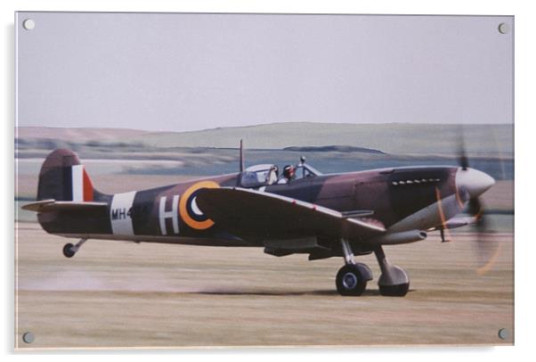 Spitfire Mk.IX Acrylic by Edward Denyer