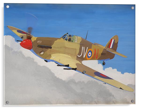 Hawker Hurricane Mk.IV Acrylic by Olive Denyer