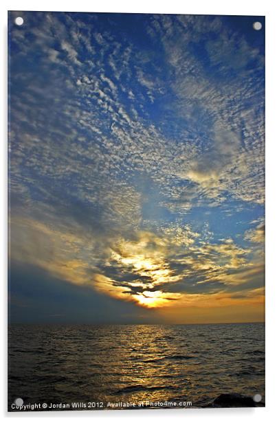 sunset at sea Acrylic by Jordan Wills
