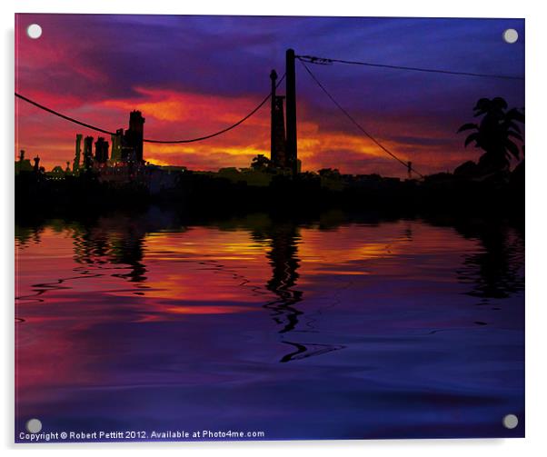 Busy Sunset Acrylic by Robert Pettitt