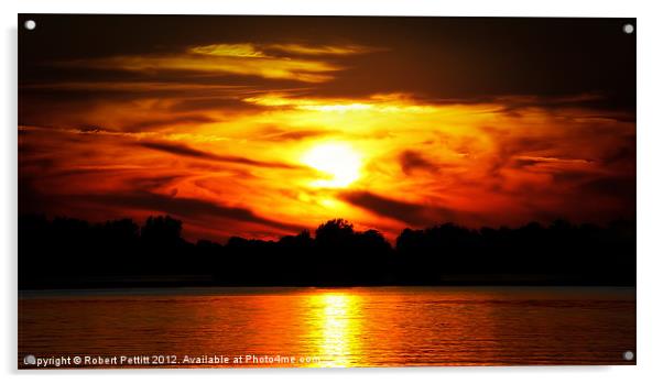 Banana River's sunset Acrylic by Robert Pettitt