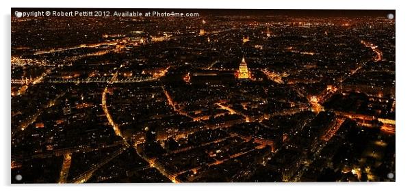 Paris by Night Acrylic by Robert Pettitt