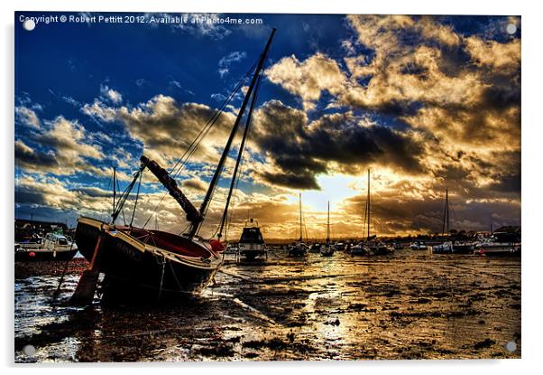 Gorey Harbour Acrylic by Robert Pettitt