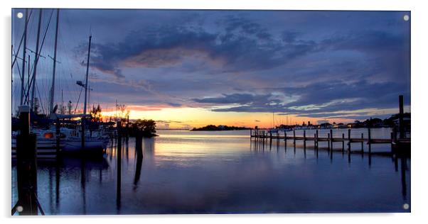 Indian River at Sunset Acrylic by Robert Pettitt