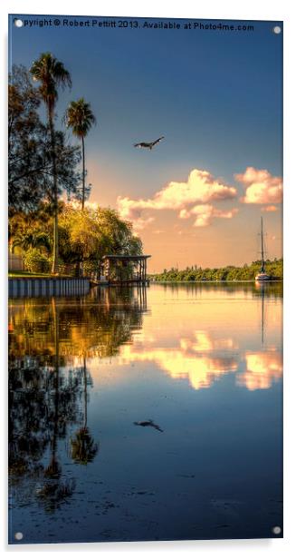 Sunrise on the Grand Canal Acrylic by Robert Pettitt