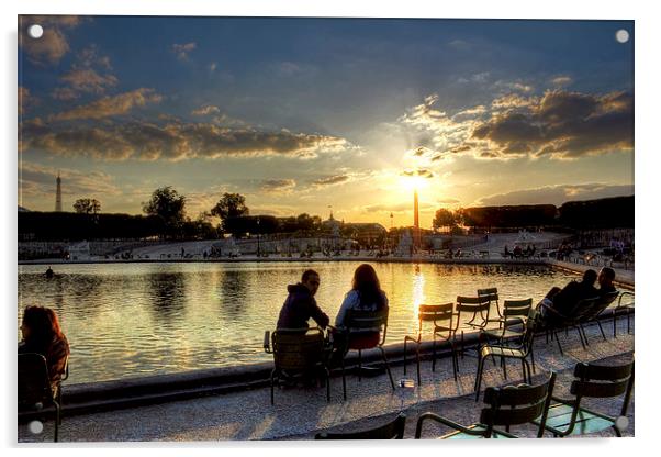 Paris at Sunset Acrylic by Robert Pettitt