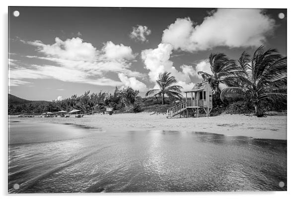 Flamenco Beach Culebra Acrylic by Robert Pettitt