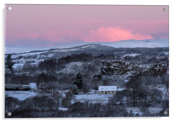 Balchraggan Winter Sunrise Acrylic by Macrae Images