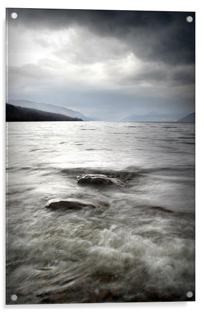 loch ness from Dores beach Acrylic by Macrae Images