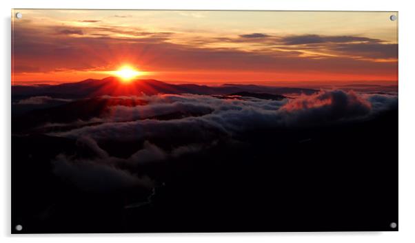 Sunrise over Wyvis Acrylic by Macrae Images