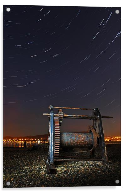 Clachnaharry star trails Acrylic by Macrae Images