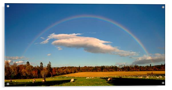  Rainbow over Moniack Acrylic by Macrae Images