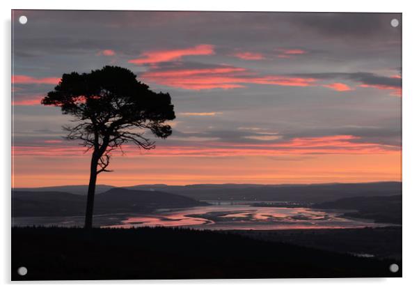 Daybreak Above the Beauly Firth and Inverness  Acrylic by Macrae Images