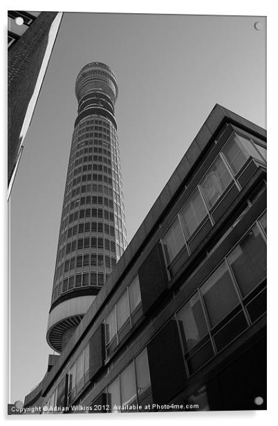 BT Tower Acrylic by Adrian Wilkins