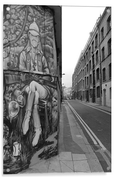 Street Art Huntsman Acrylic by Adrian Wilkins